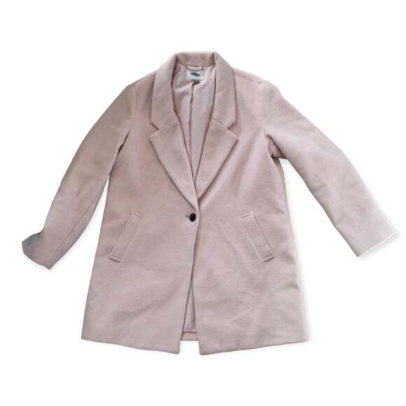 Old Navy pale pink pea coat woman’s size large - Picture 1 of 7